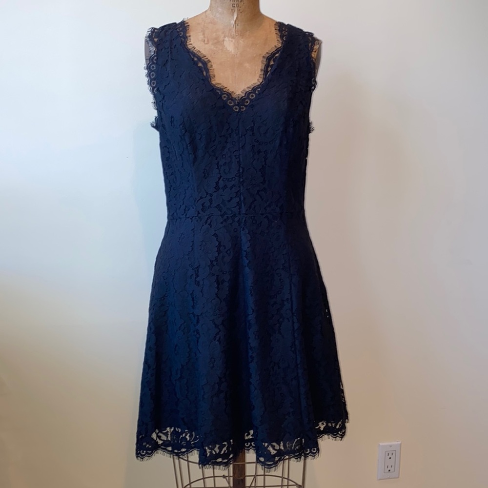 Joie black lace dress